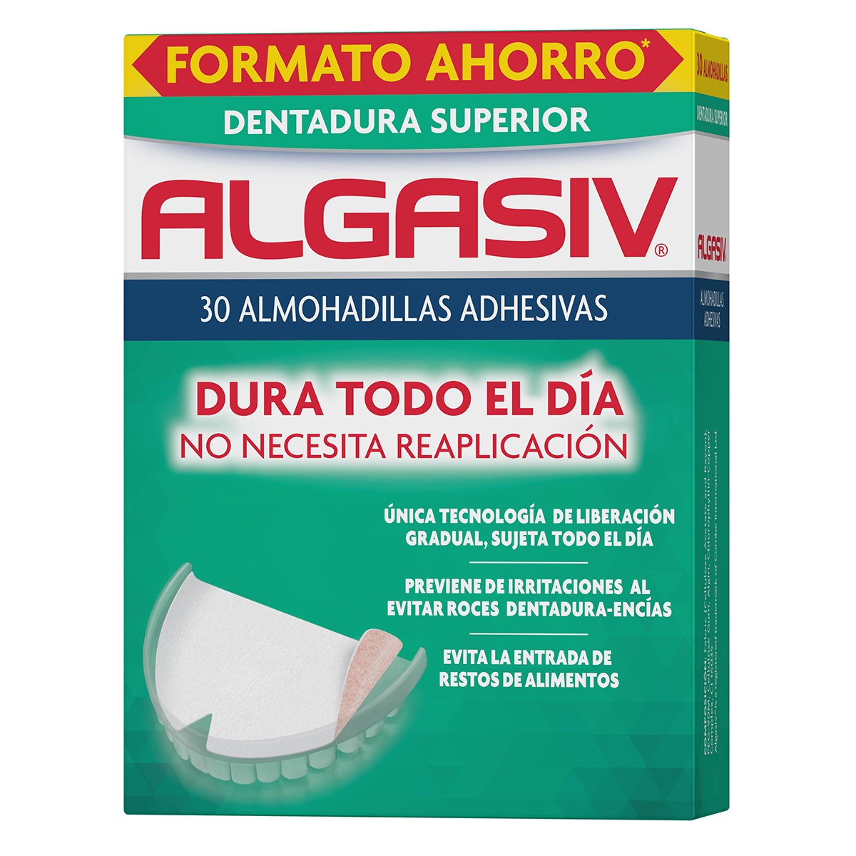 Imagen de Algasiv almohadillas adhesivas dentadura superior 30uds